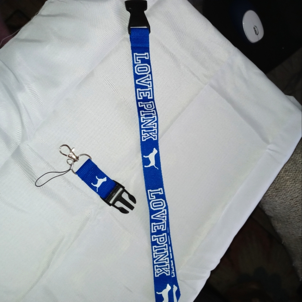 Pink Blue Lanyard